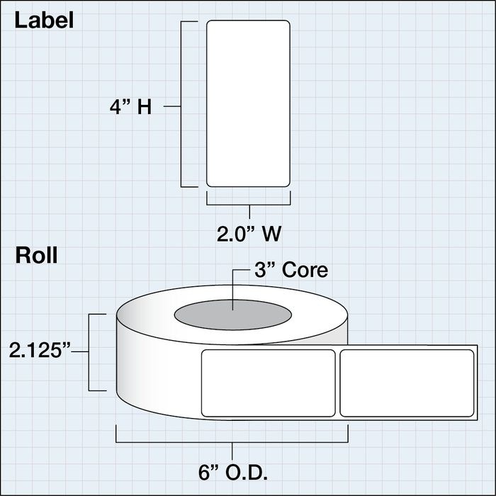 2" x 4" Premium Gloss Paper — catalog reference 1138