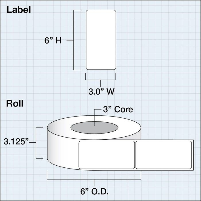 3" x 6" Premium Gloss Paper — catalog reference 1151