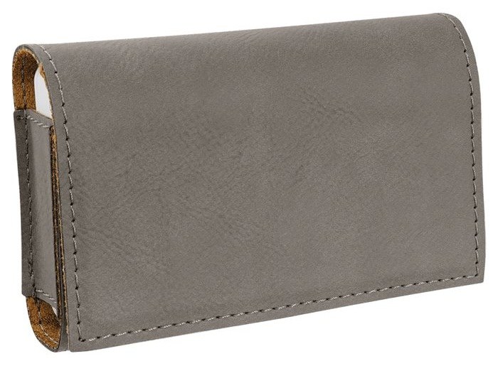 4.75 x 3.125 in. Leatherette Pill Box gray/black — catalog reference 1014