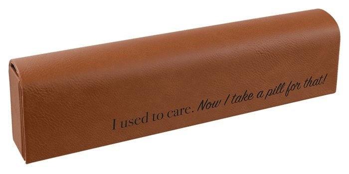 9.75 x 2.5 in. Leatherette Pill Box rawhide/black — catalog reference 1019