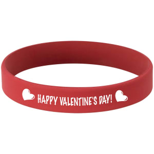 3 3/4 in. Red / White Silicone Bracelets — catalog reference 1737