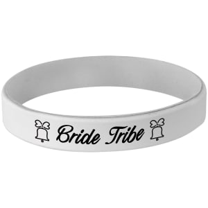 4 1/8 in. White / Black Silicone Bracelets — catalog reference 1740