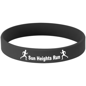 4 1/8 in. Black / White Silicone Bracelets — catalog reference 1741