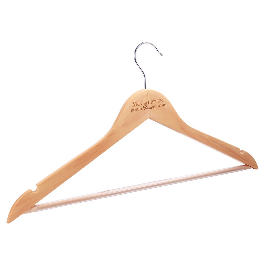 17 1/2 x 9 in. Solid Maple Clothes Hanger — catalog reference 1833