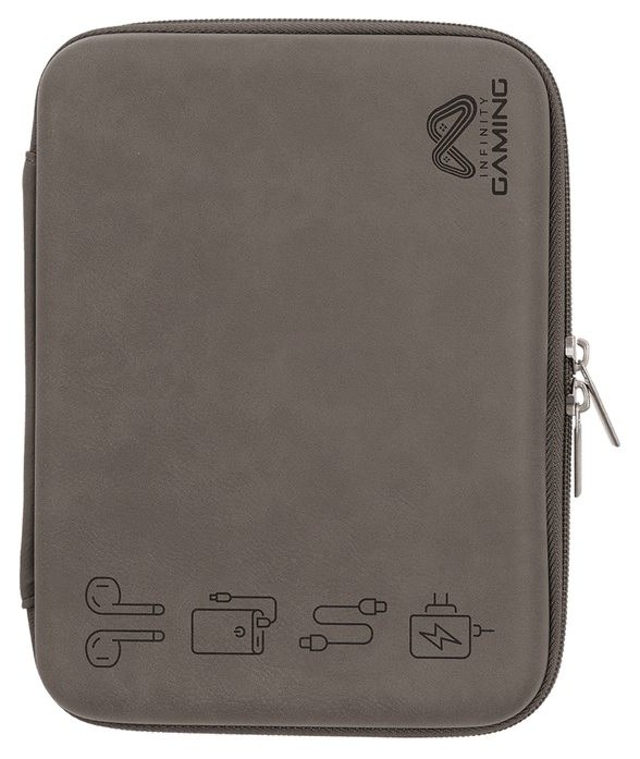 8.5 x 6 x 1.75 in. Leatherette Cord Case gray/black — catalog reference 913
