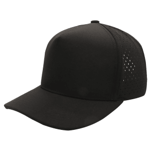 Black/Black 5-Panel Performance Hats — catalog reference 1607