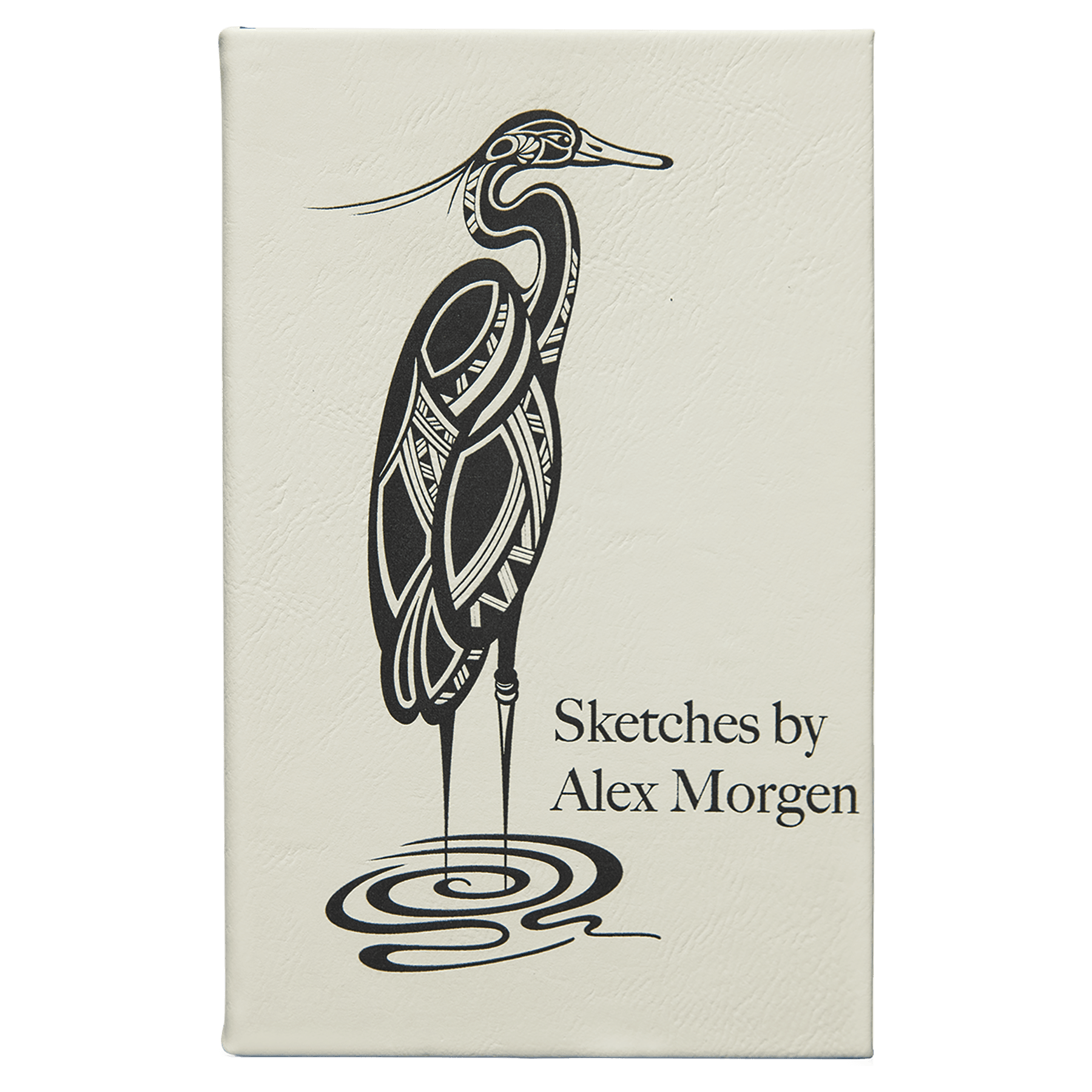 White/Black Small Leatherette Sketchbooks — Ref 2379