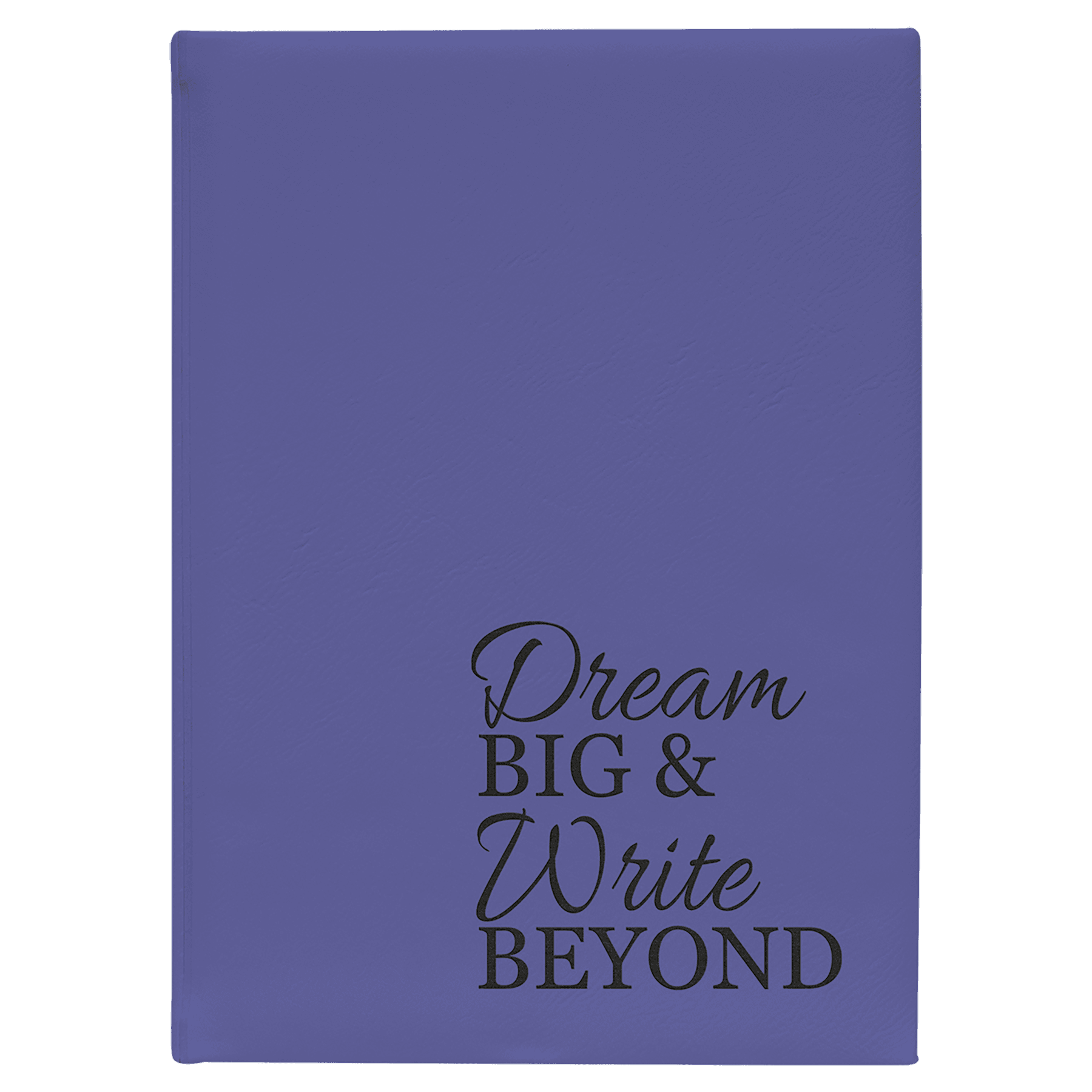 Purple/Black Large Leatherette Lined Journals — Ref 2397