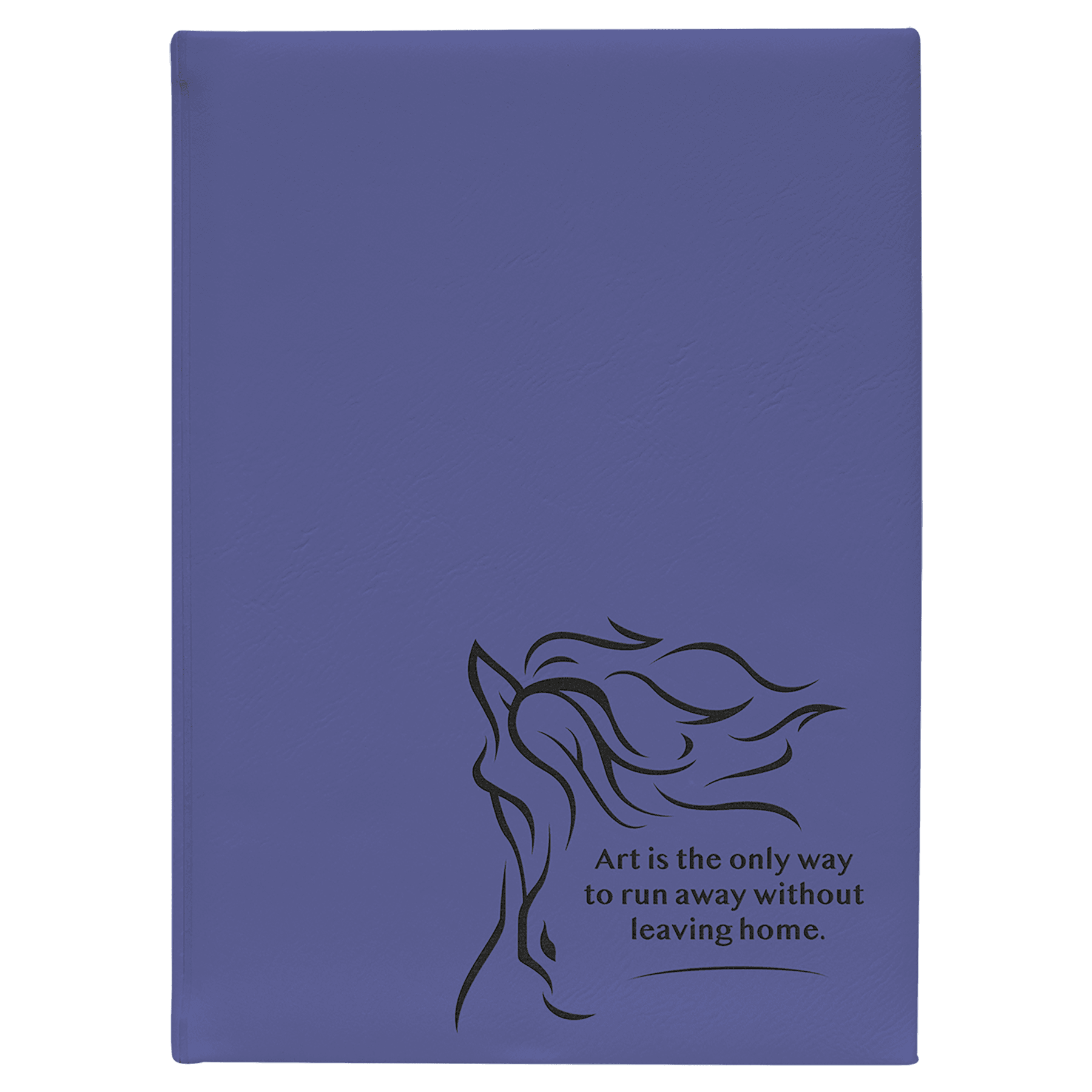 Purple/Black Large Leatherette Sketchbooks — Ref 2414