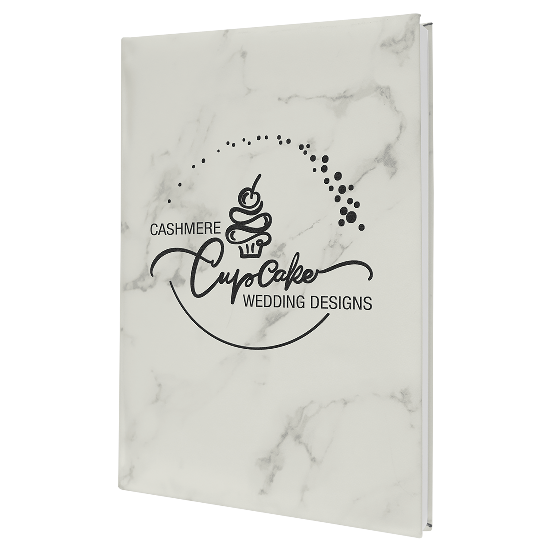 White Marble Large Leatherette Sketchbooks — Ref 2411
