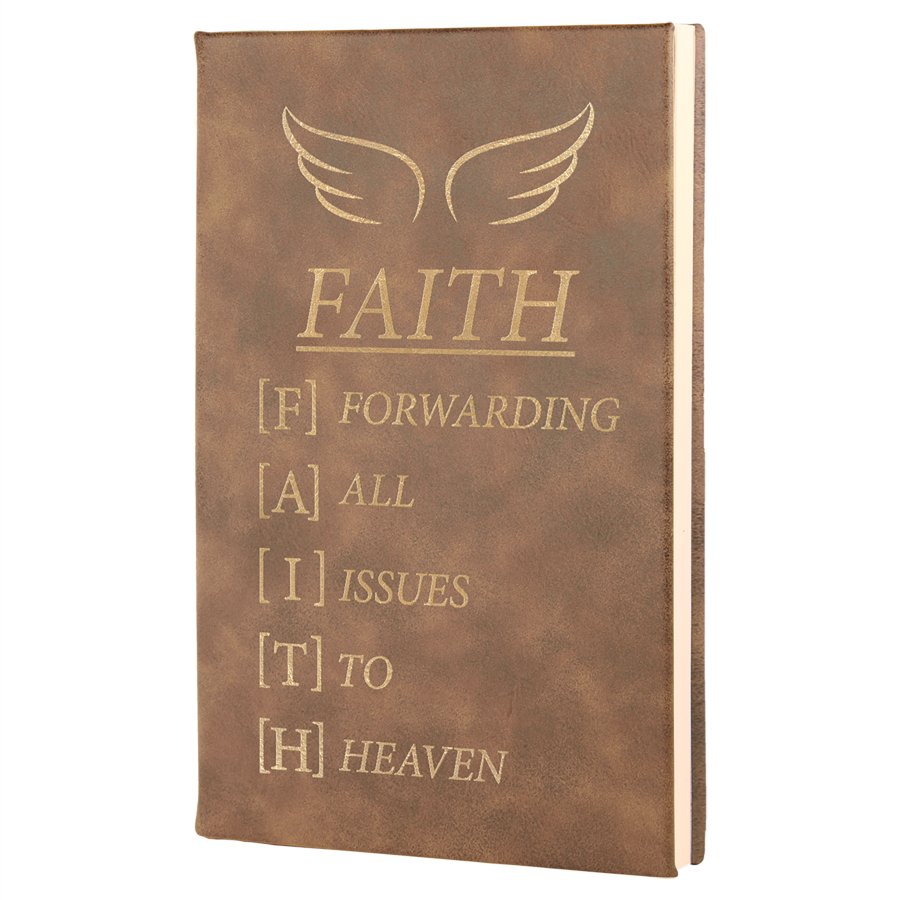 Rustic/Gold Small Leatherette Lined Journals — Ref 2423