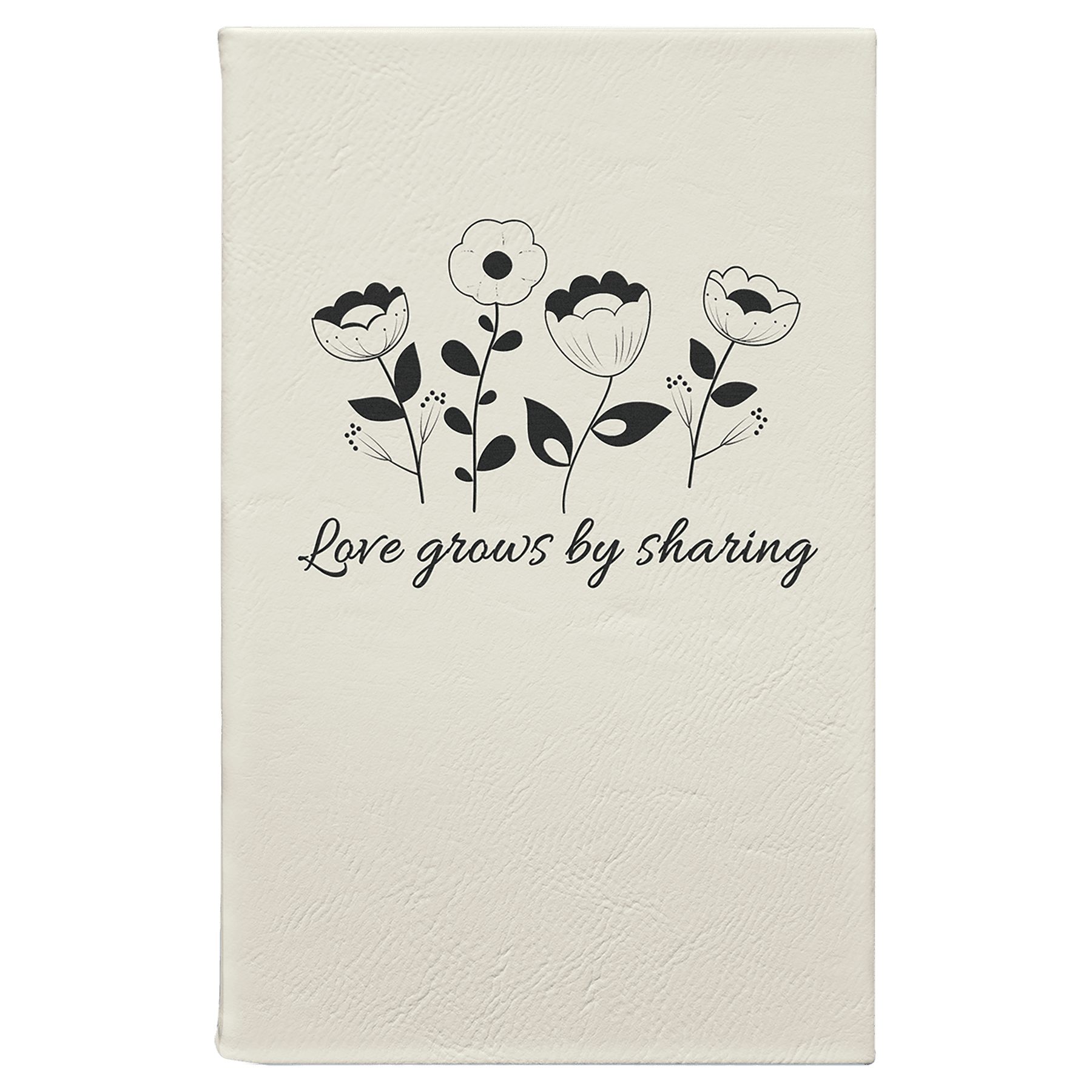 White/Black Small Leatherette Lined Journals — Ref 2430