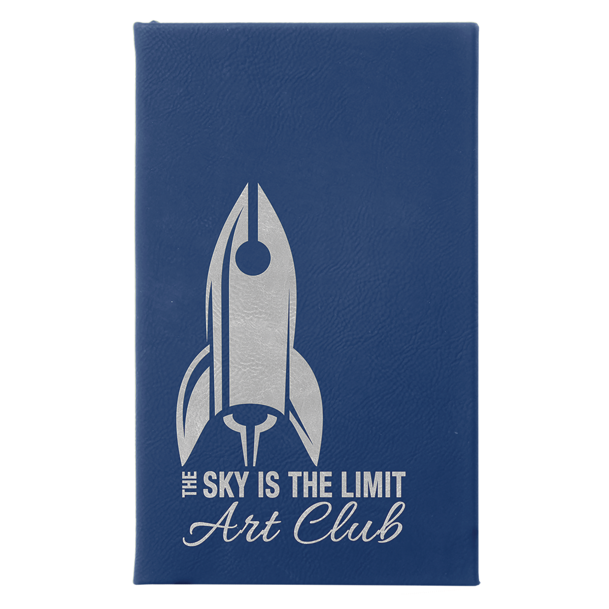 Blue/Silver Small Leatherette Sketchbooks — Ref 2375