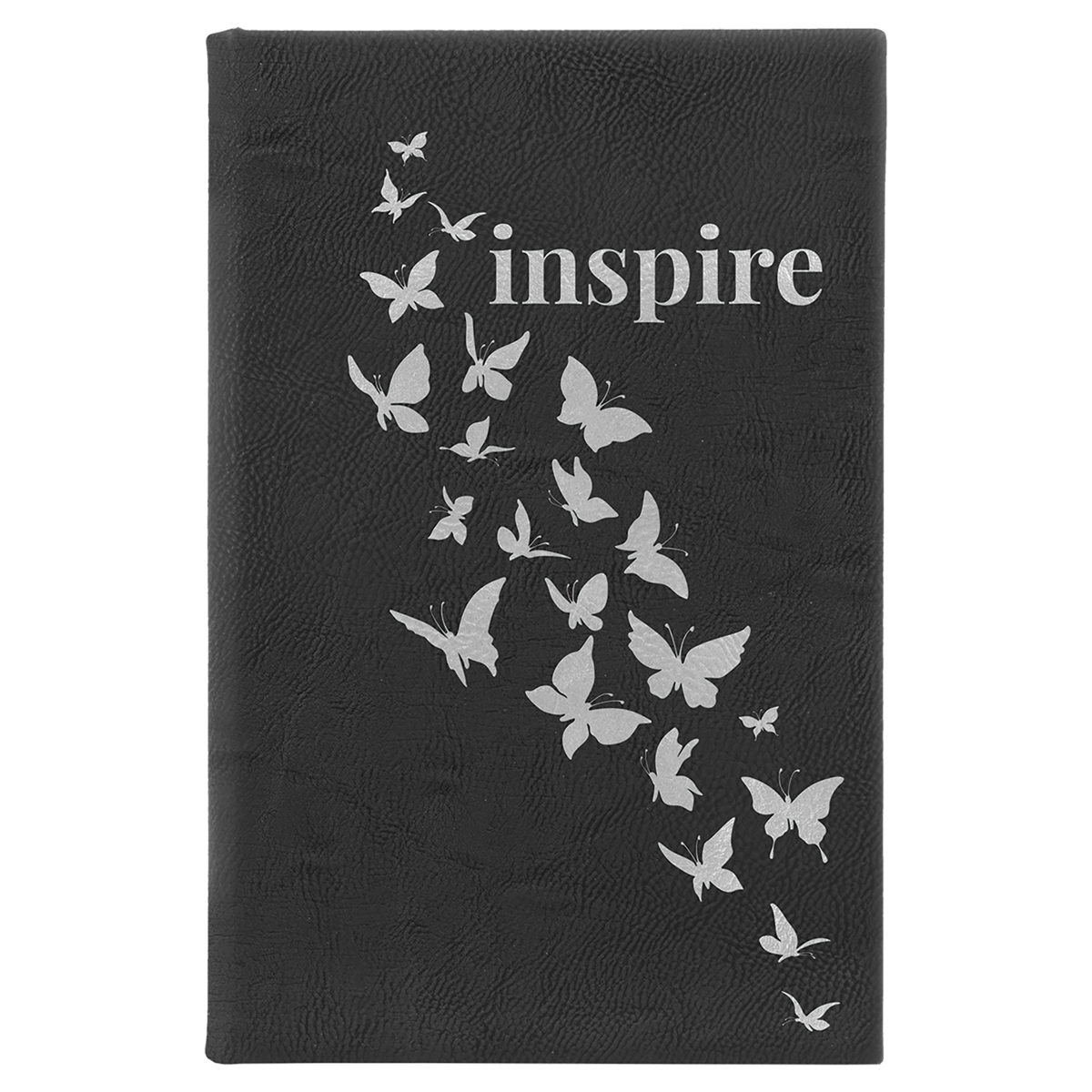 Black/Silver Small Leatherette Sketchbooks — Ref 2371