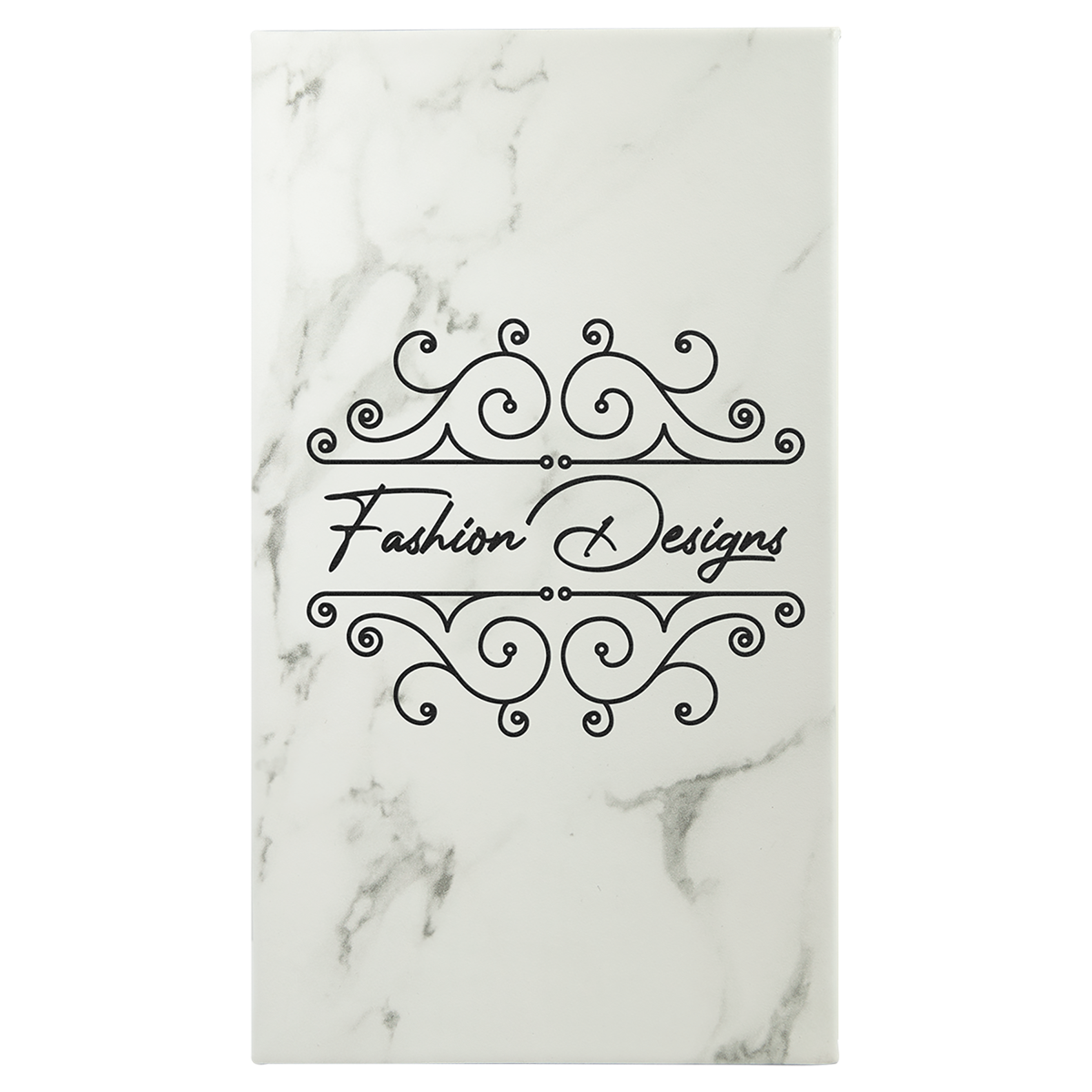 White Marble Small Leatherette Sketchbooks — Ref 2377