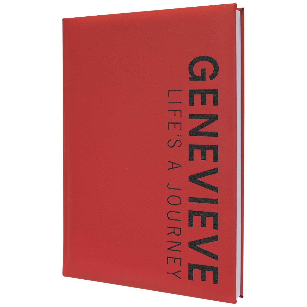 Red Large Leatherette Lined Journals — Ref 2395