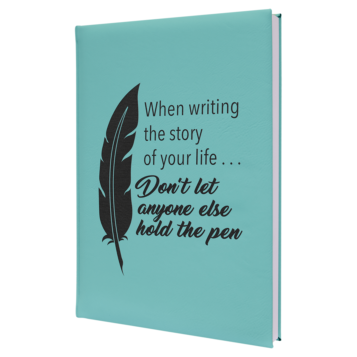 Teal Large Leatherette Lined Journals — Ref 2391