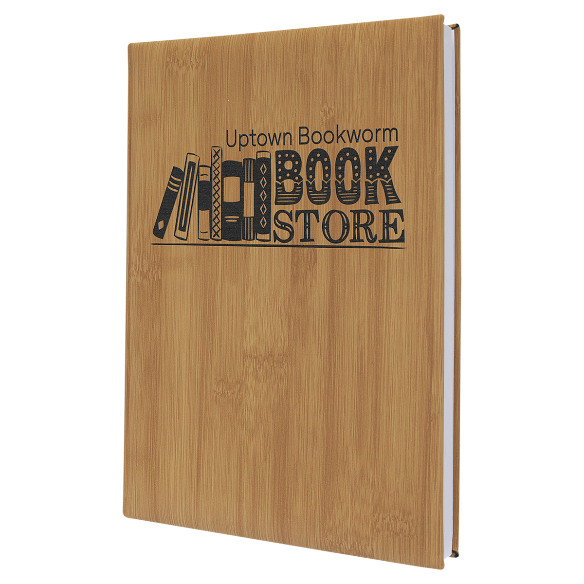 Bamboo Large Leatherette Lined Journals — Ref 2393