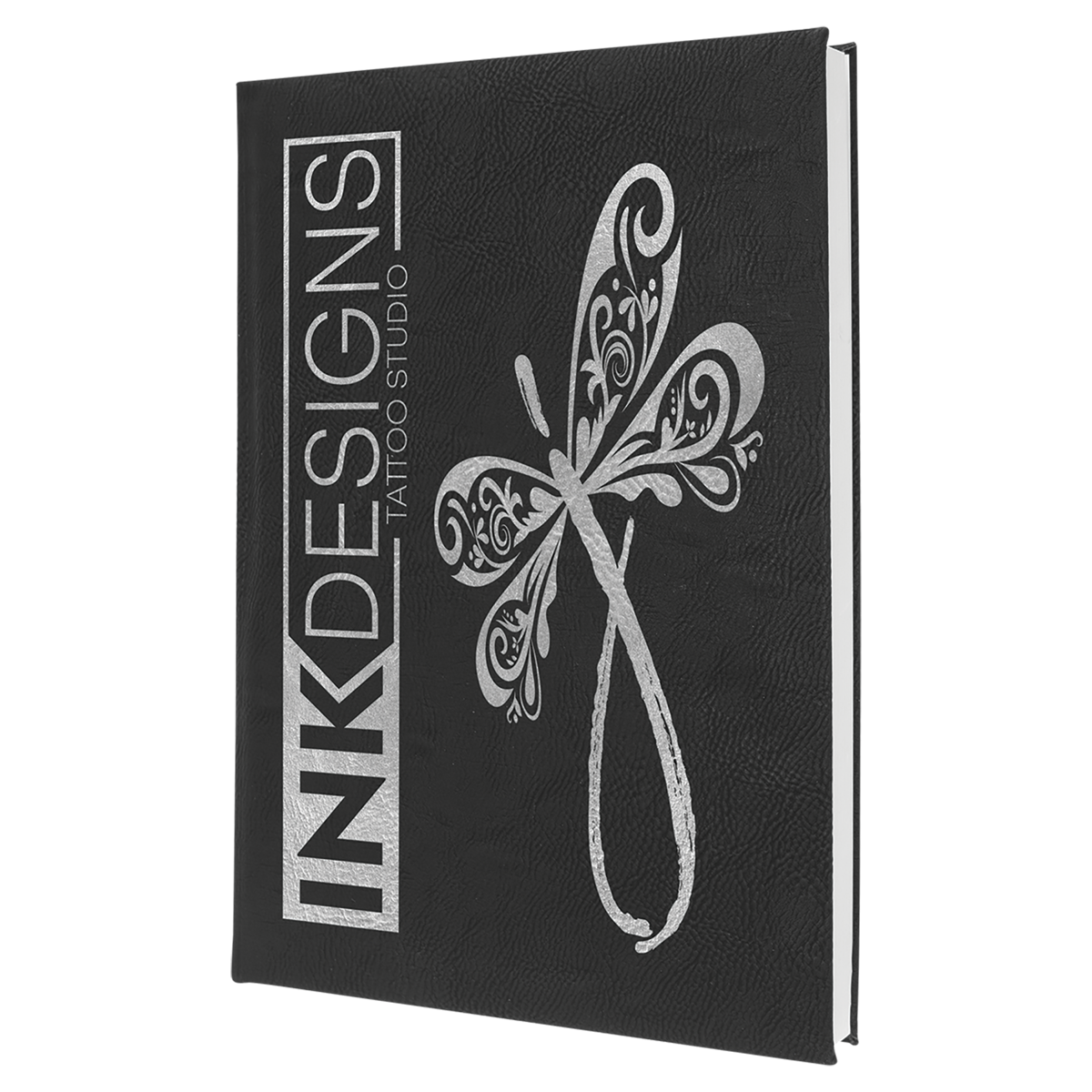 Black/Silver Large Leatherette Sketchbooks — Ref 2405