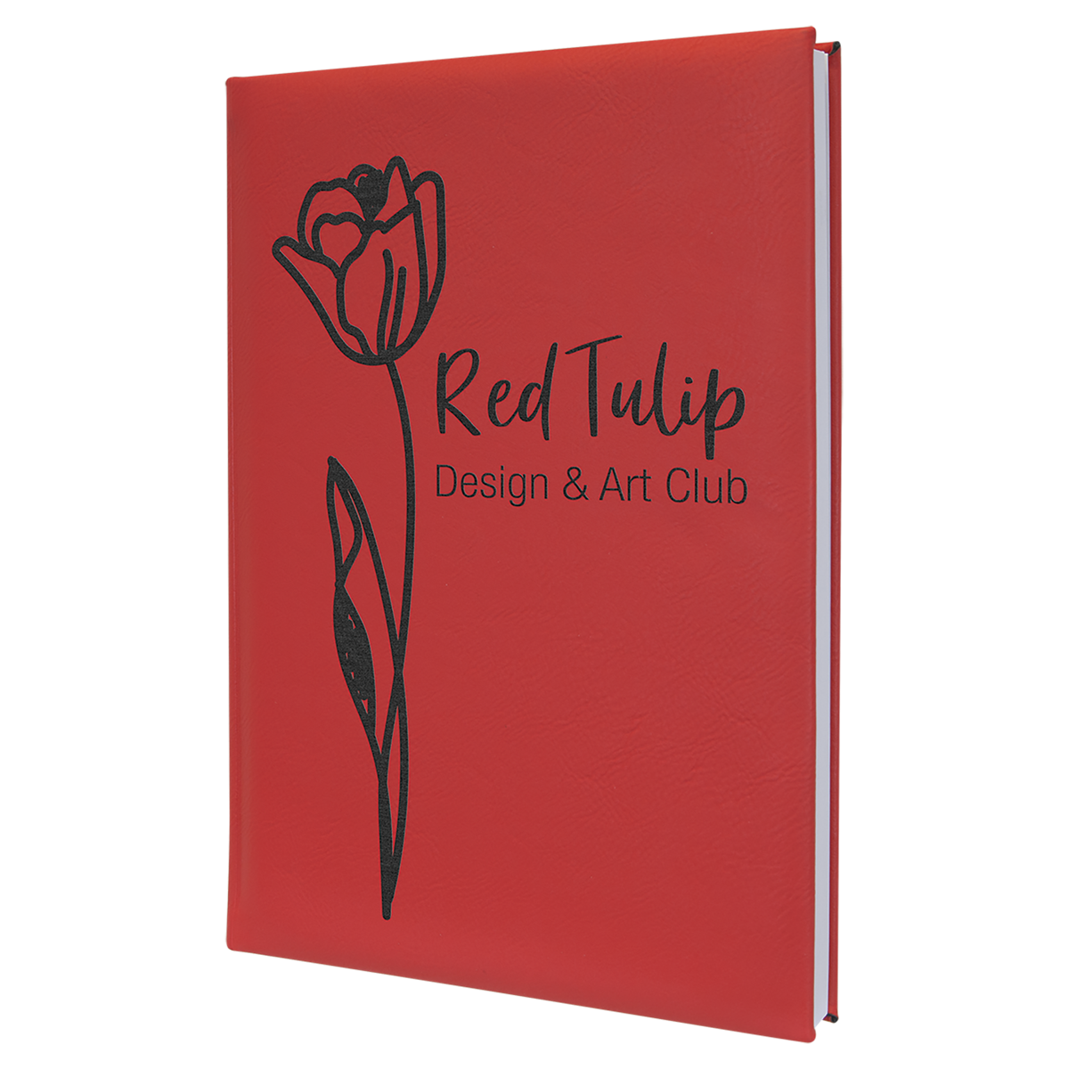 Red Large Leatherette Sketchbooks — Ref 2412