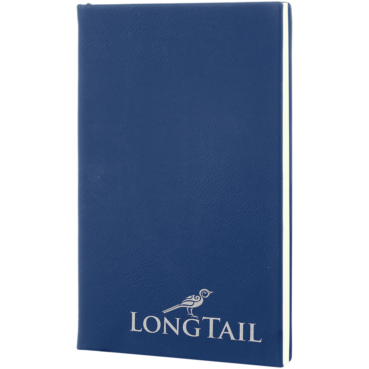 Blue/Silver Small Leatherette Lined Journals — Ref 2426