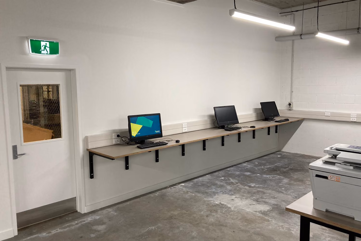 ACG Parnell College classroom with new LED lighting and bench power