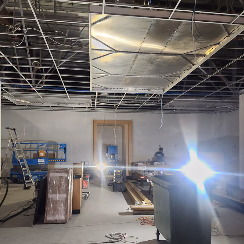 Levi's Westfield Albany store during the electrical pre-wire