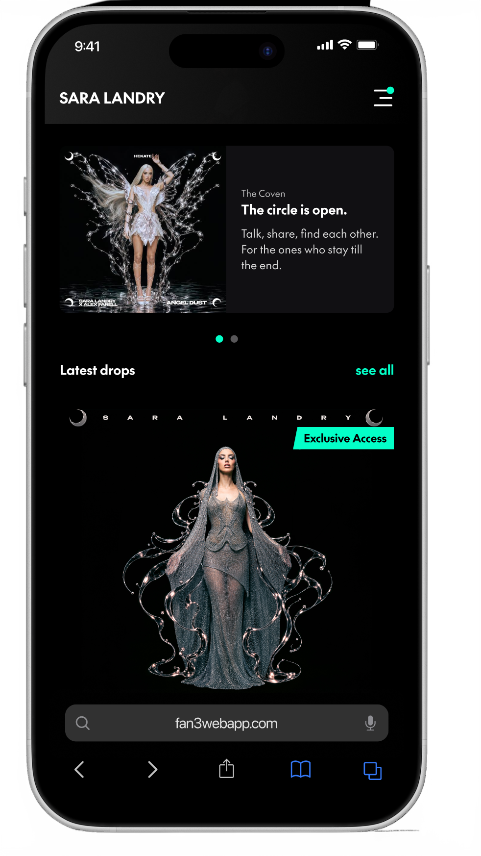 The Afters fan app open on a phone