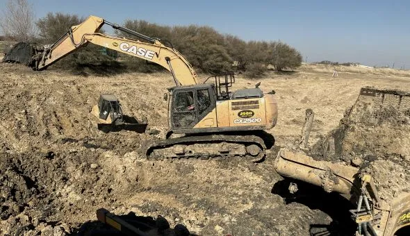 Land clearing and mulching on a Texas ranch