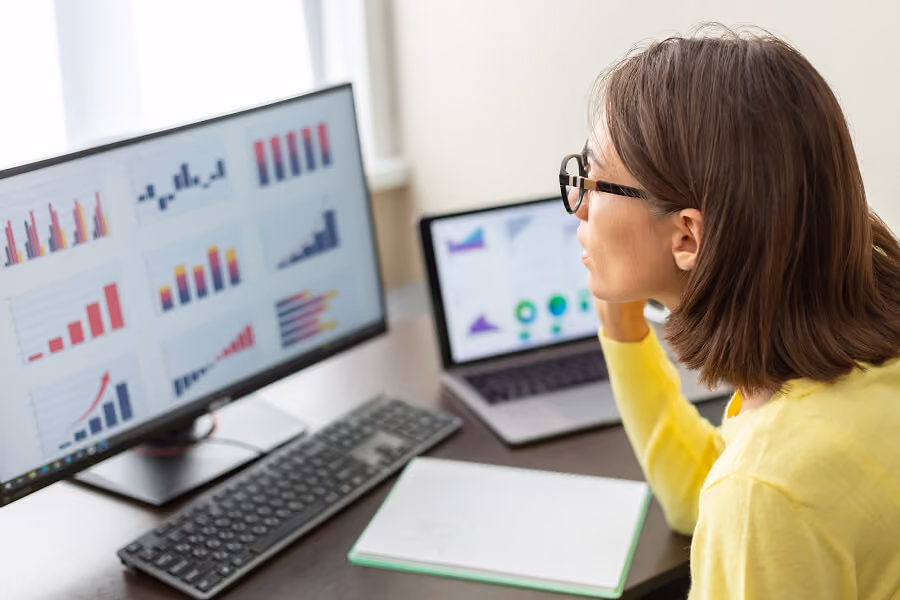 Search rankings climbing on a website analytics dashboard