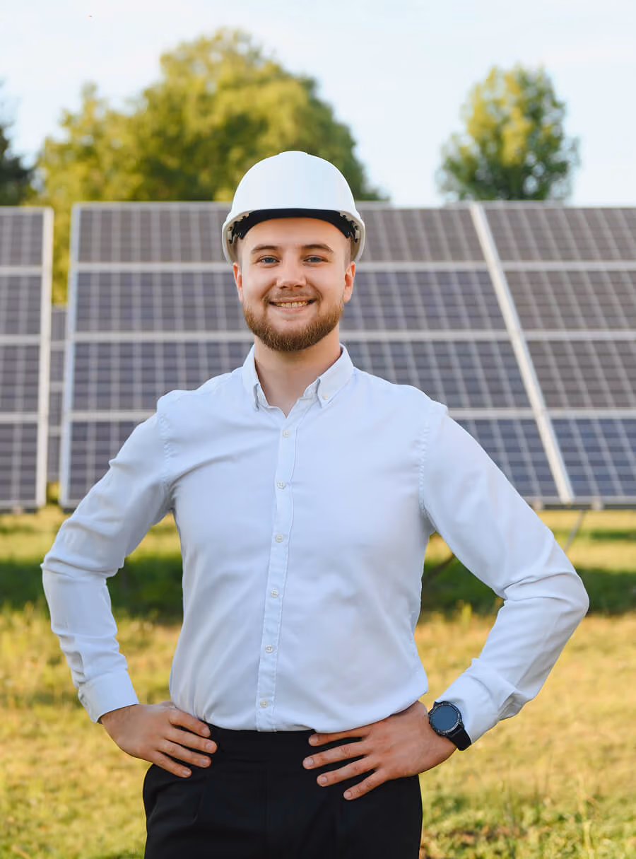 Renewable energy infrastructure at work