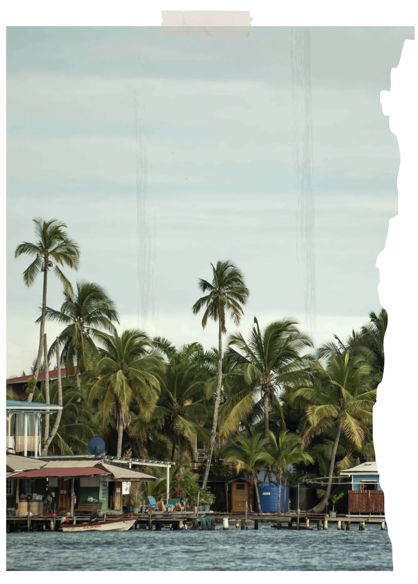 Bastimentos waterfront houses on stilts