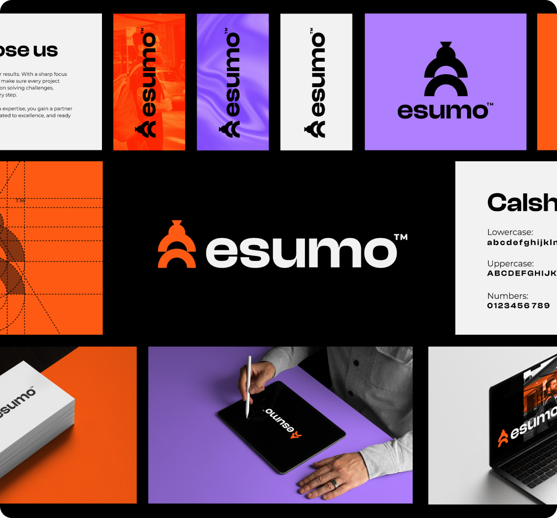 Brand guide spreads designed by SkyDesigner