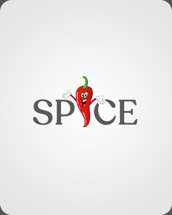 Spice logo before redesign, cartoon mascot