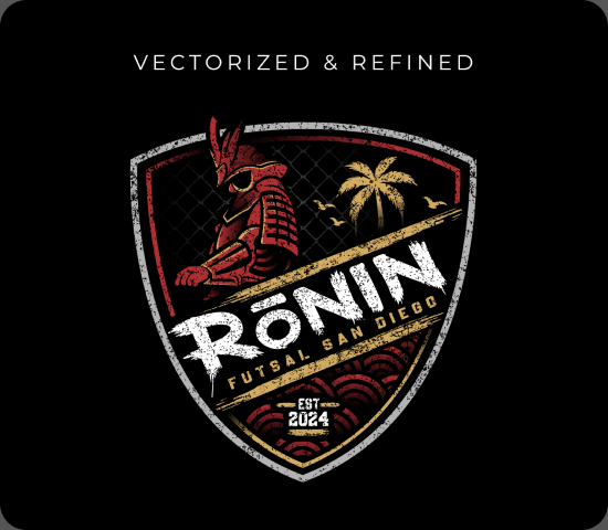 Logo after hand vectorization with clean curves