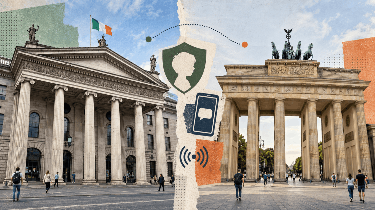 Child using a smartphone — EU KIDS Act and online protection of minors