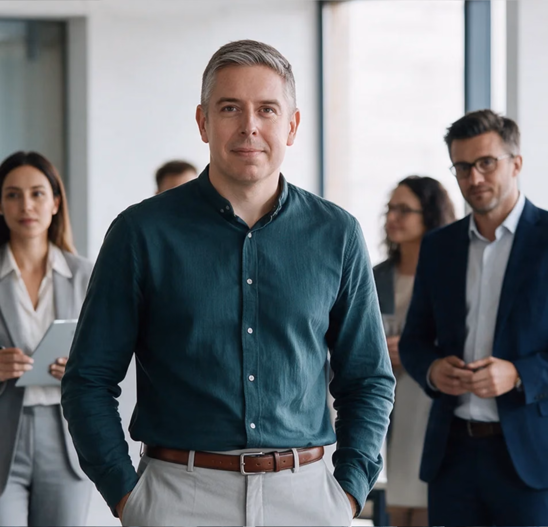 David de Smedt with corporate team
