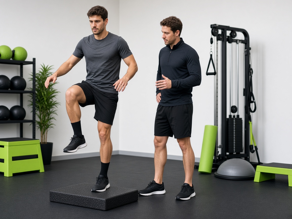 Athlete training with clinician