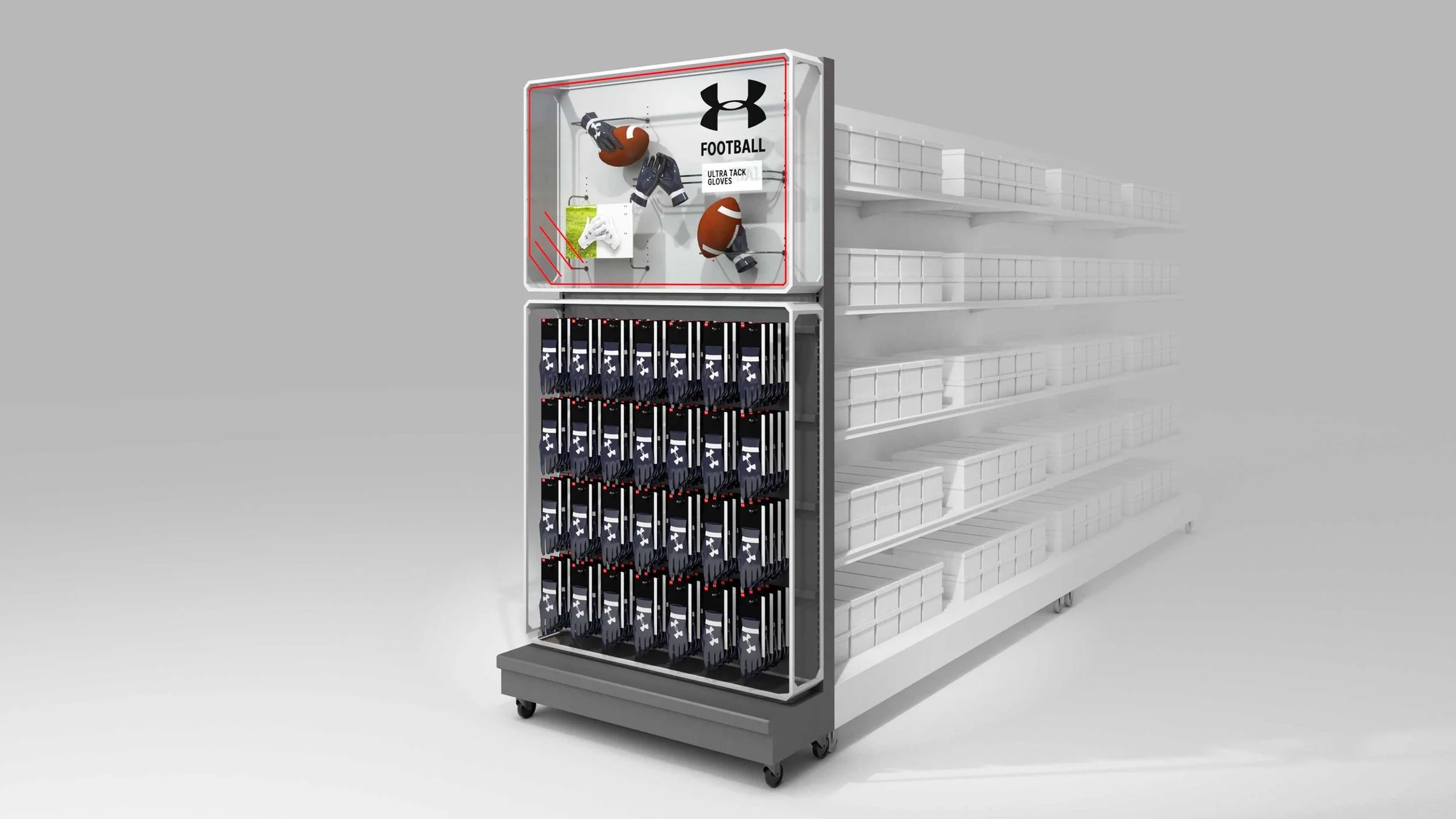 Under Armour DSG Football Glove Display