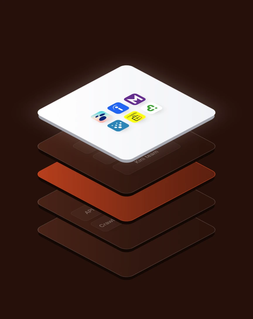 Layer stack with job boards and channels highlighted at the top