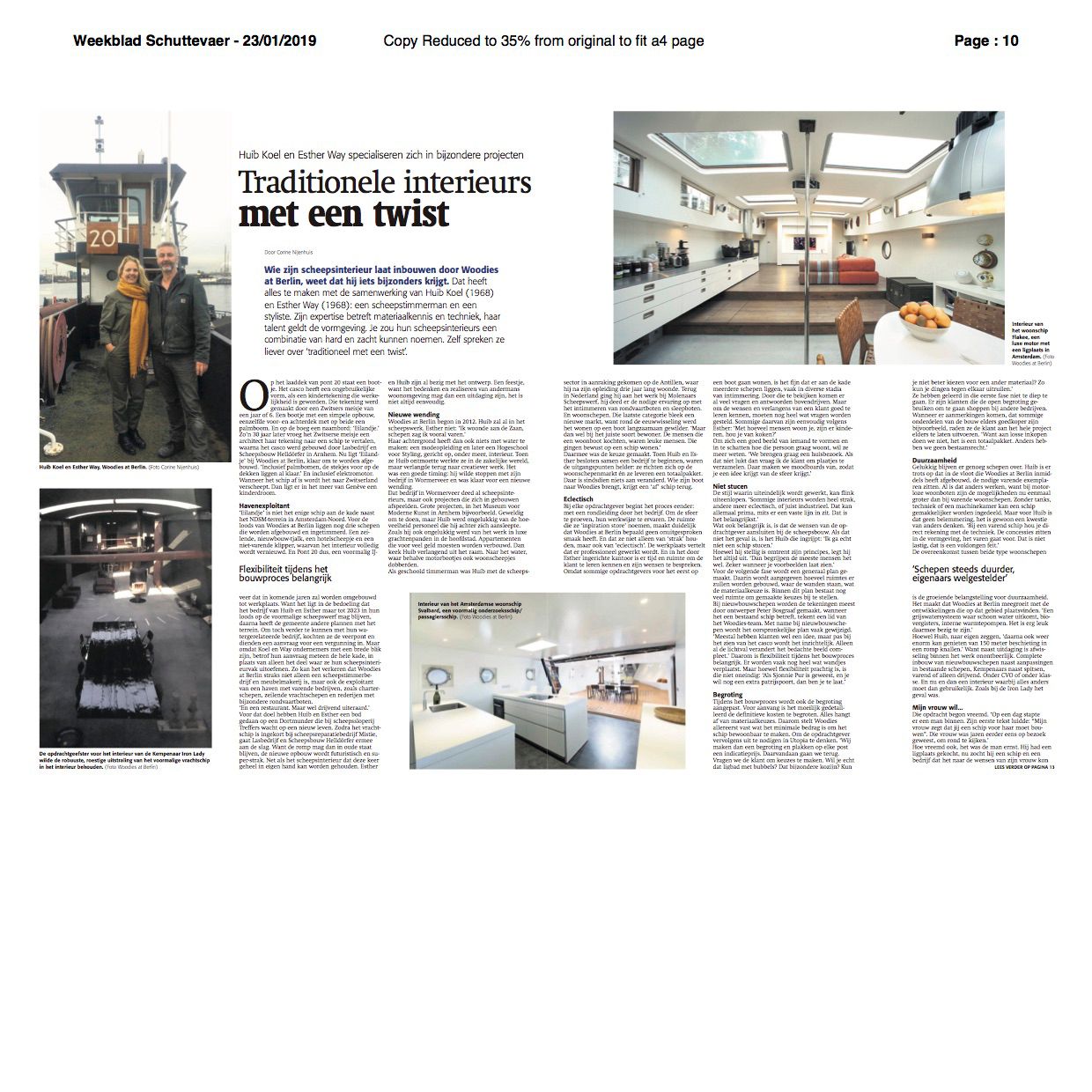 Weekblad Schuttevaer, 23 January 2019: Traditionele interieurs met een twist