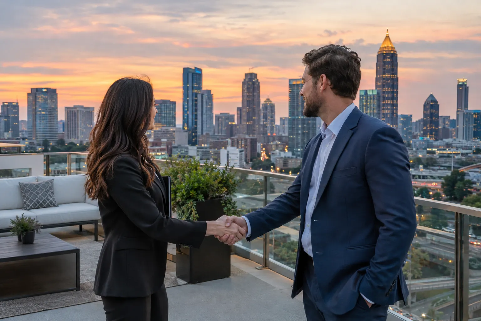 Two real estate professionals