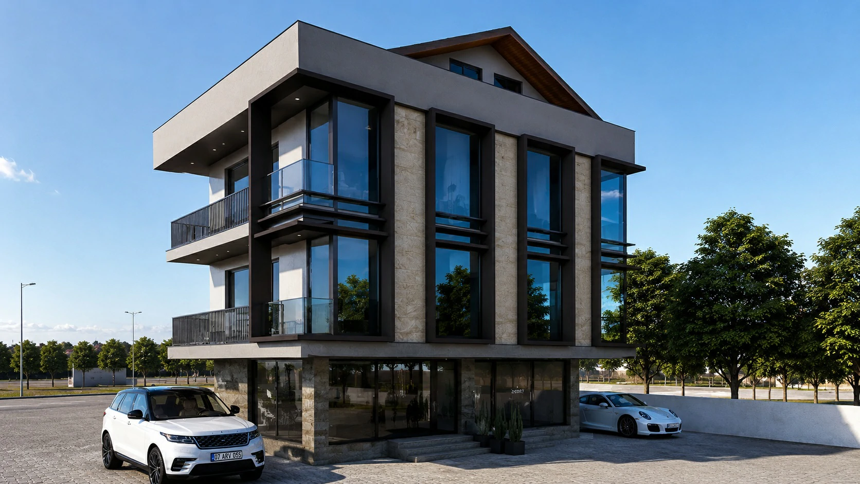 Modern Mixed-Use Building Concept