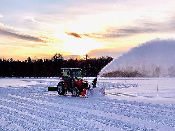 Plowing the ice tracks