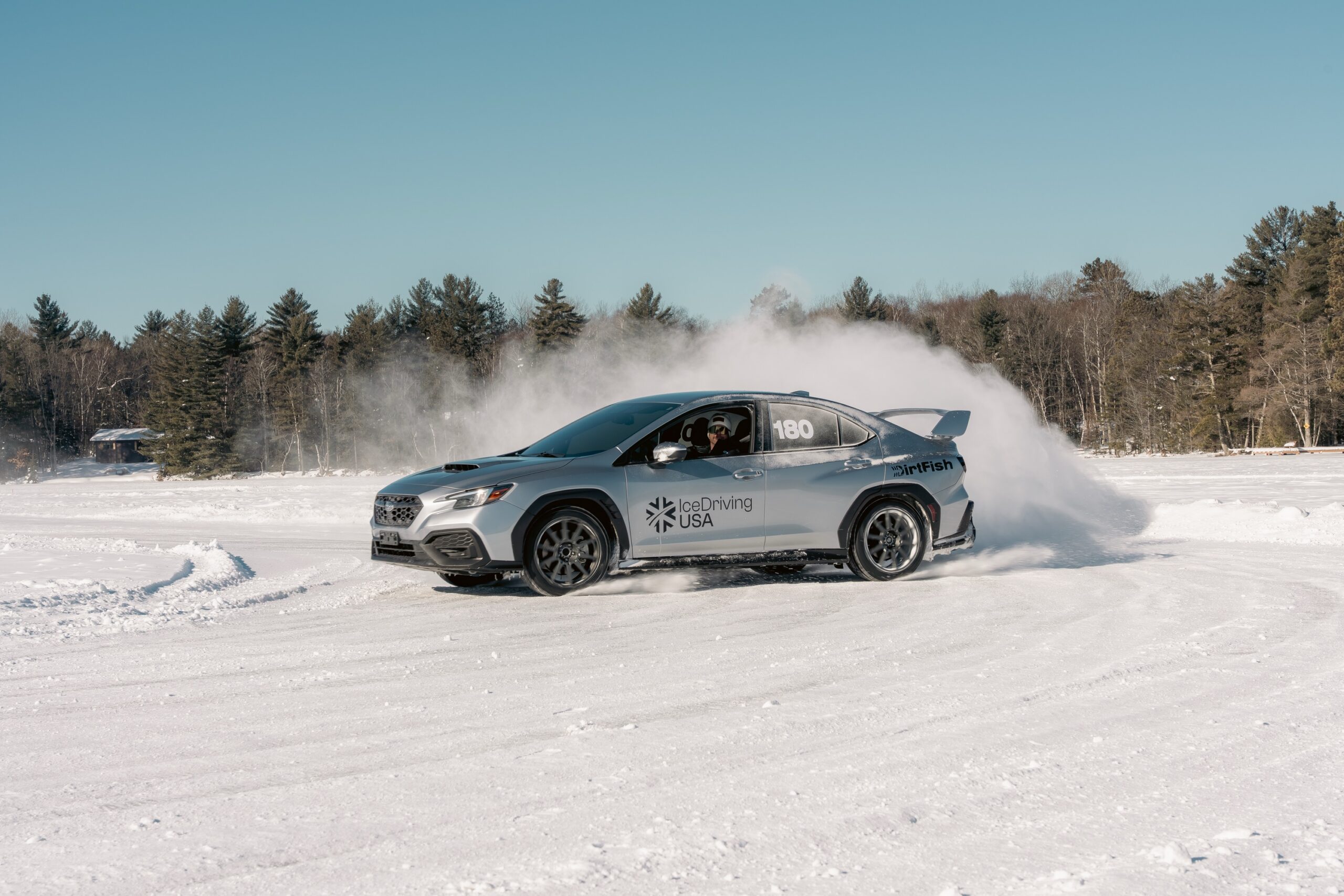 Ice driving program on Dollar Lake