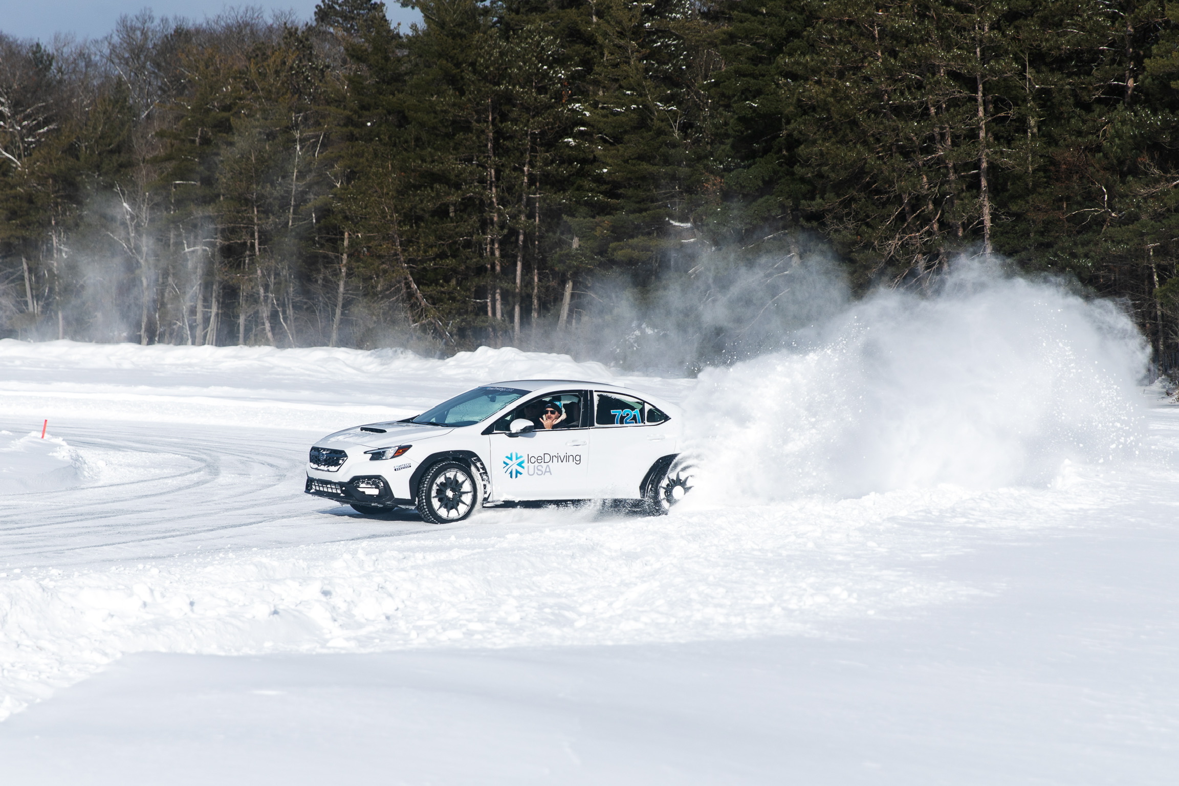 Ice driving program on Dollar Lake