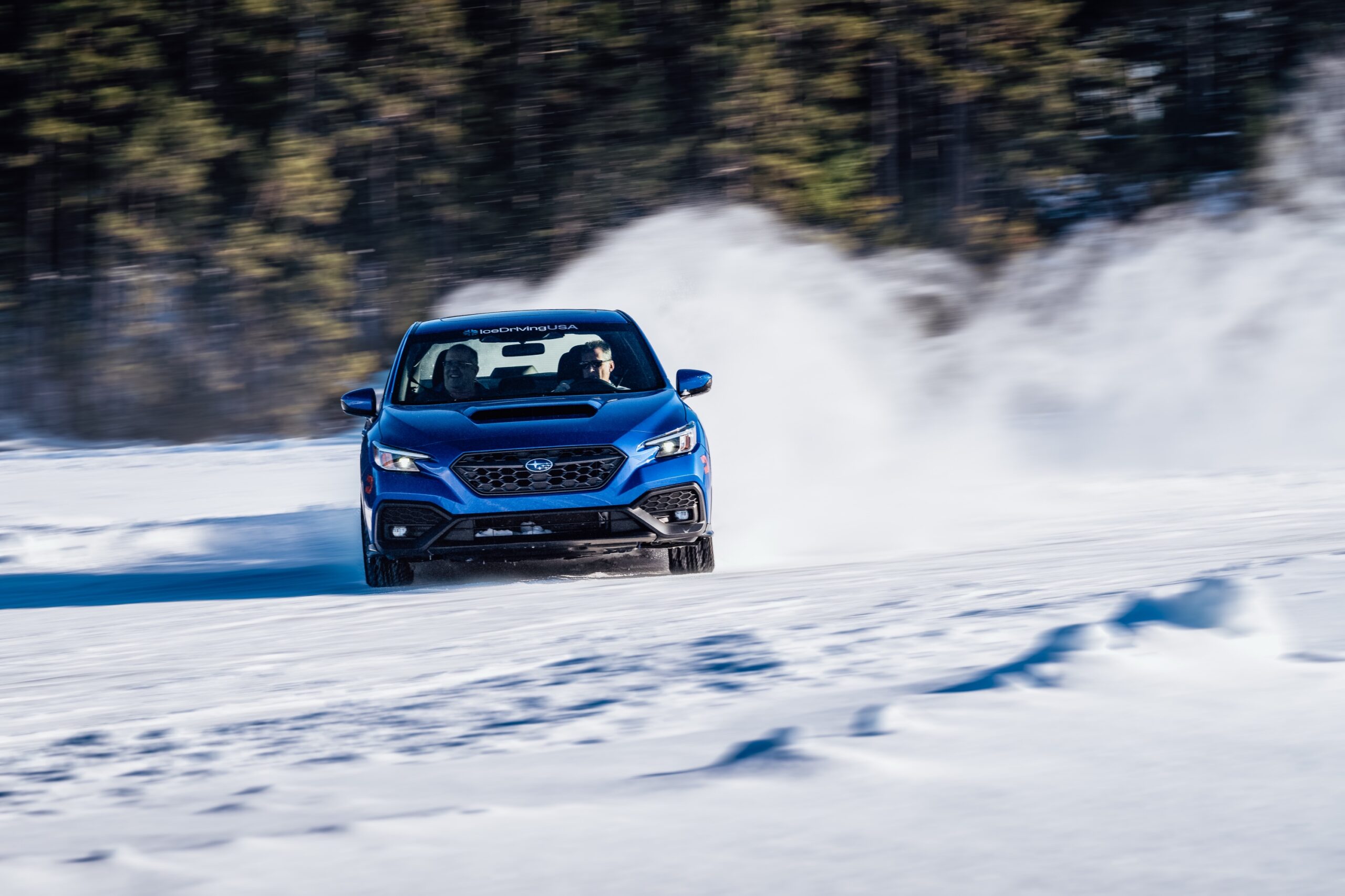 Ice driving program on Dollar Lake