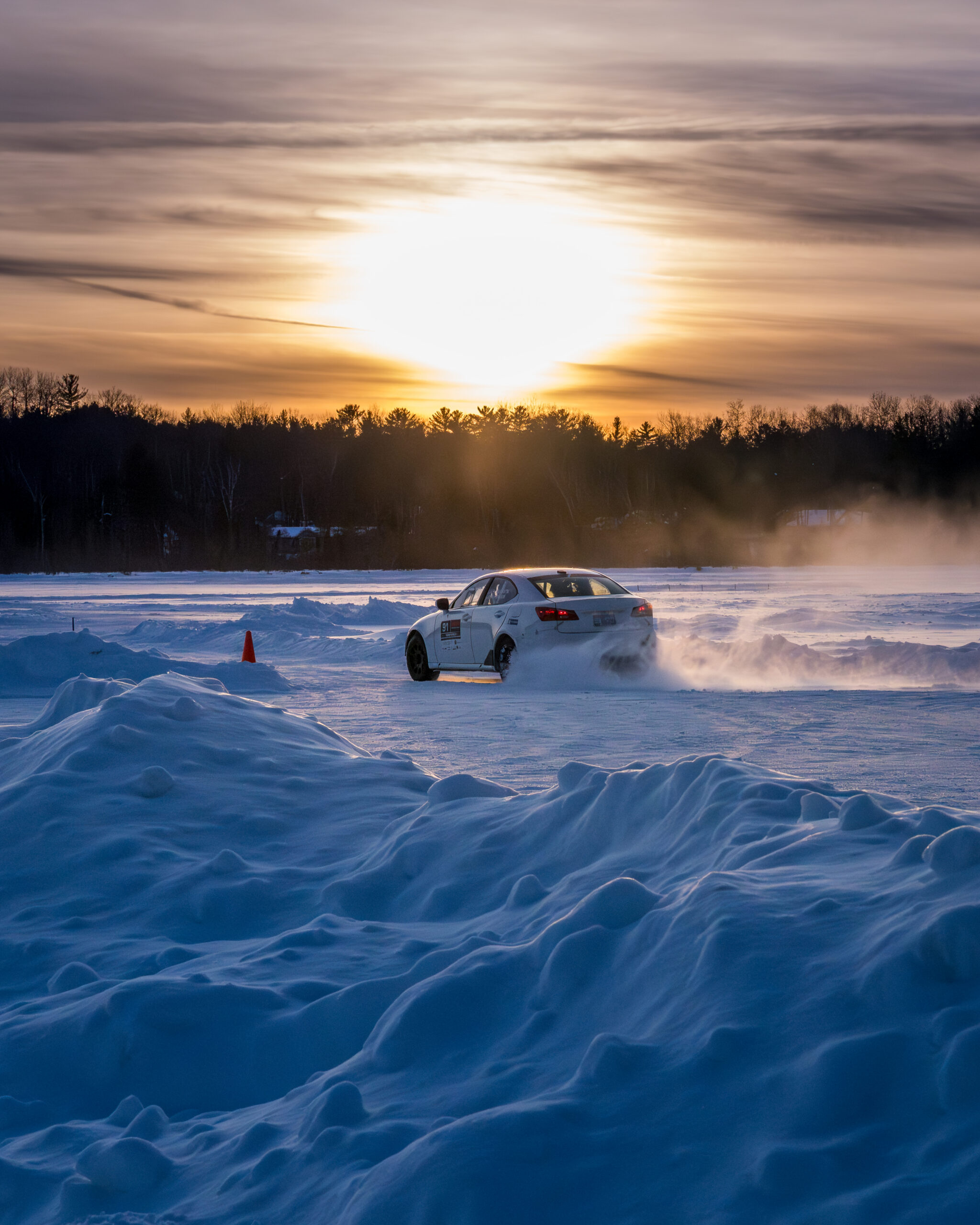 high speed driving on ice track