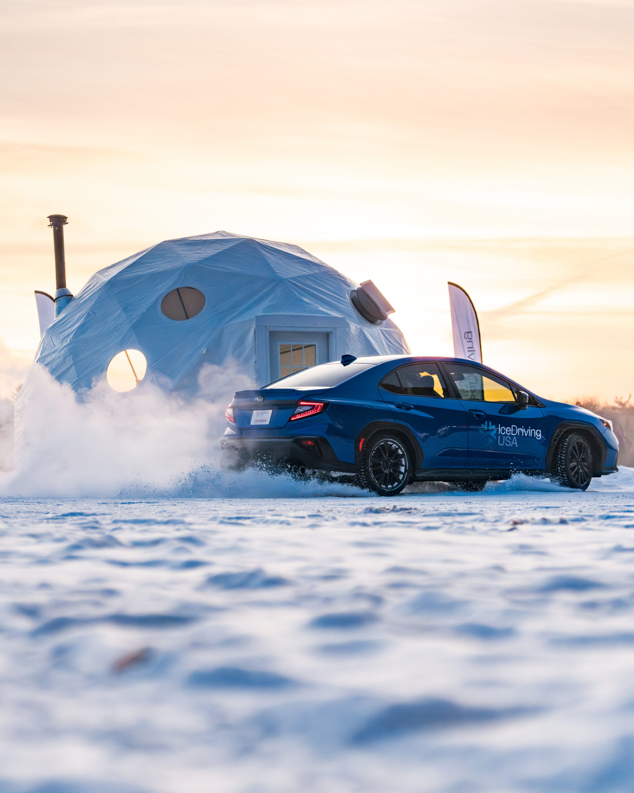 group ice driving experience