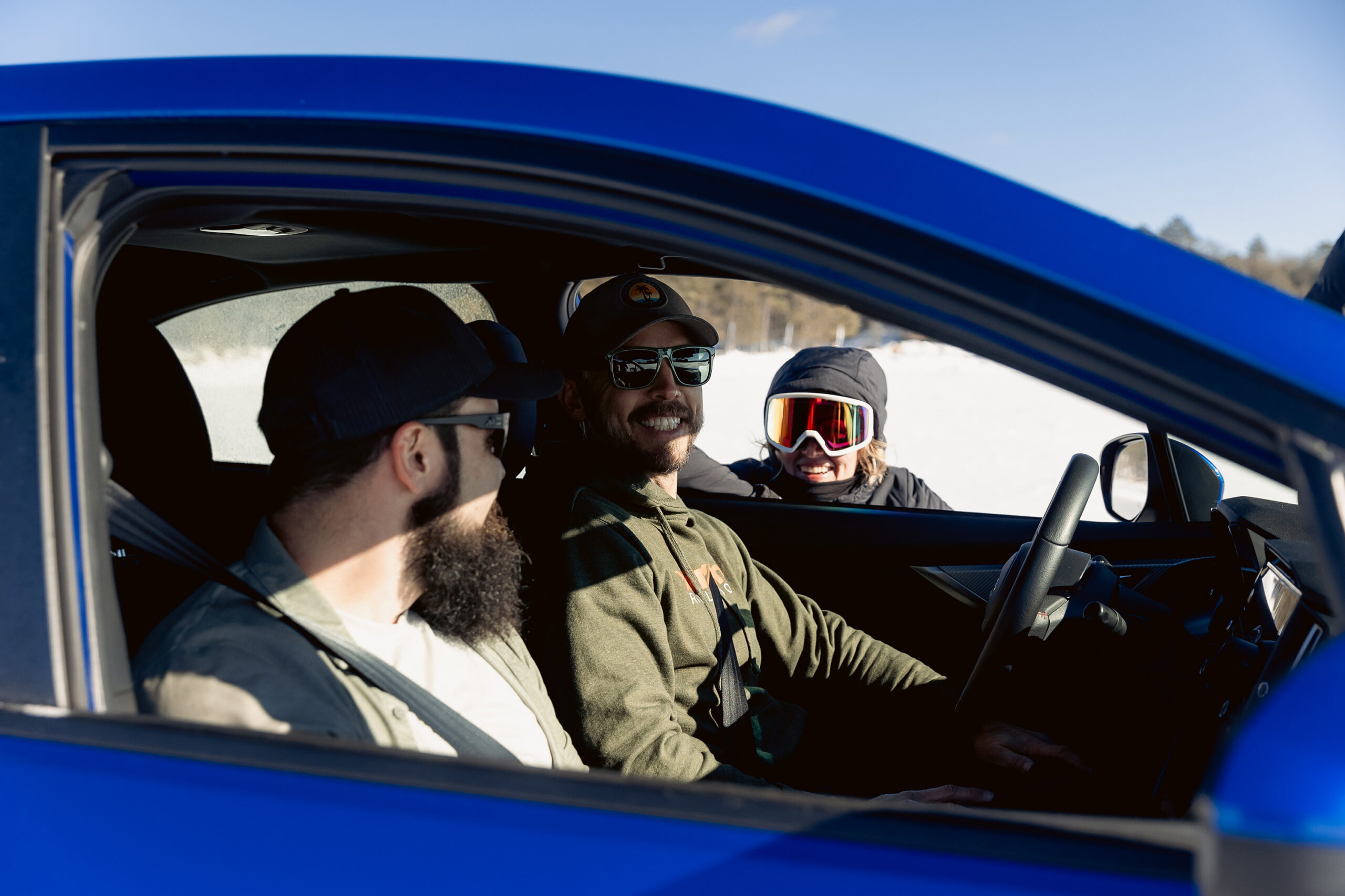 winter automotive event driving on ice